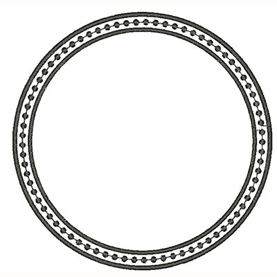Matriz de matriz Matriz De Bordado Moldura De  Bolinhas 10 Cm